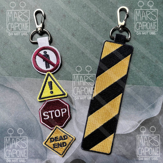 Warning Keychains