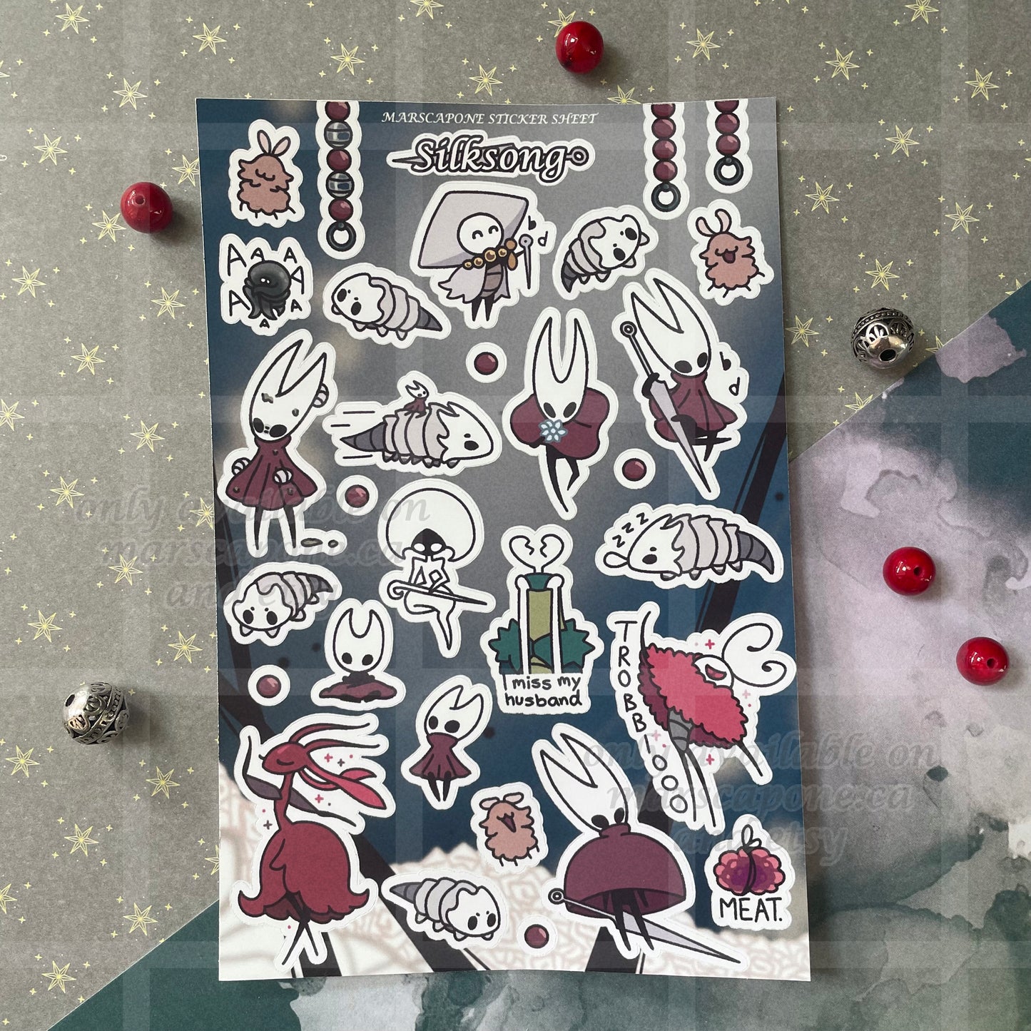 Silksong Sticker Sheet v2