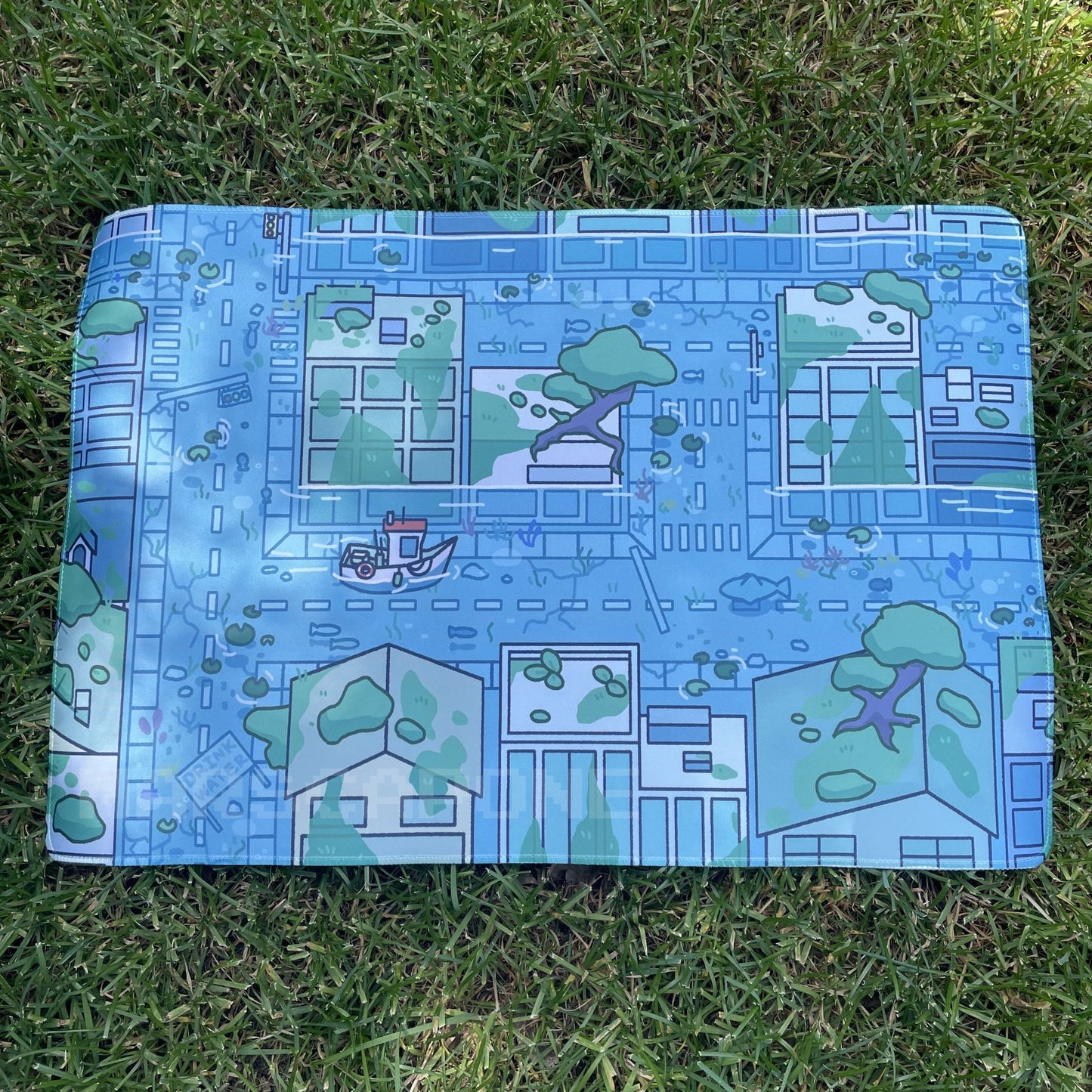 Flooded City Desk Mat