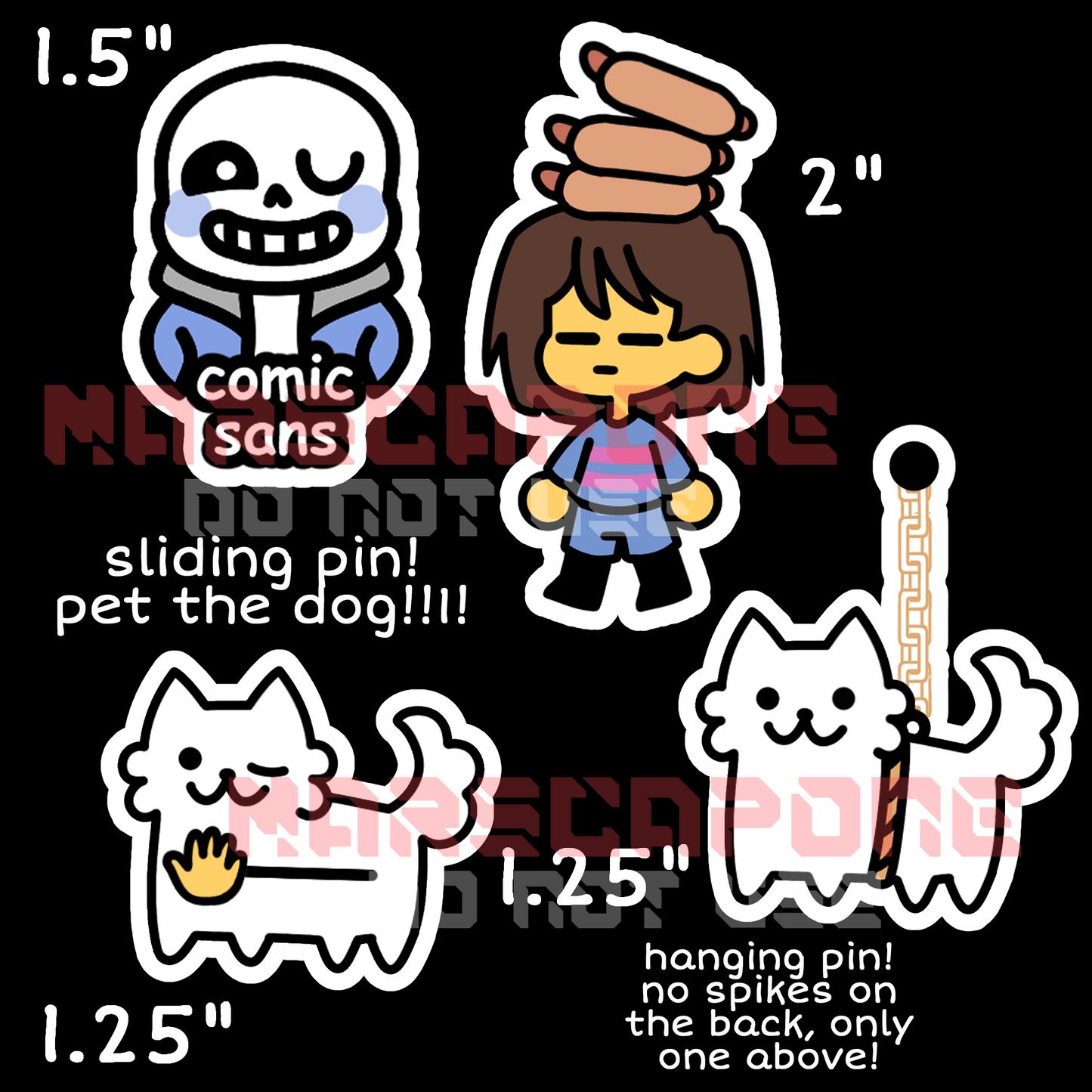Undertale Enamel Pins